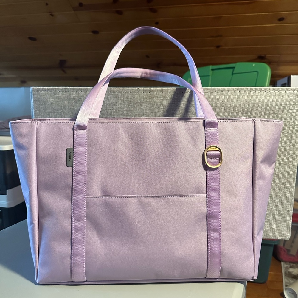 Light Purple Laptop Tote Bag with Gold Accent - Brand: Orbitkey
